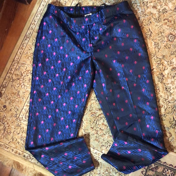 ANN KLEIN sz 2 Satin Capri Vivid Stripe Dor $99NEW - Picture 5 of 14